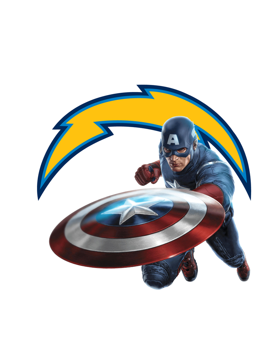 San Diego Chargers Captain America Logo vinyl decal